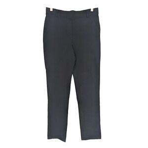 Quince Ultra Stretch Ponte Straight Leg Pants Women M Black High Rise Minimalist